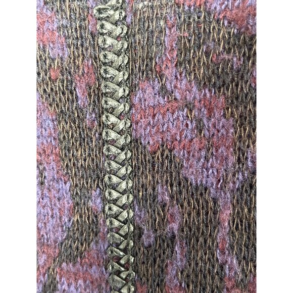 Free People Tough Love Deep V-Neck Sweater Tunic Ombre Blue Multi Oversized S - Picture 5 of 9